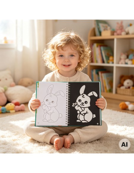 Rubbelaufkleber-Set aus glänzender Folie mit Tiermotiven – Woopie-Motive