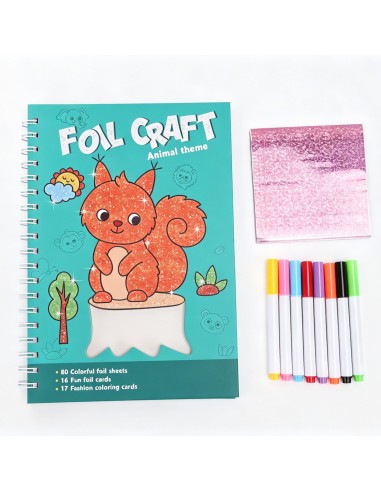 Rubbelaufkleber-Set aus glänzender Folie mit Tiermotiven – Woopie-Motive