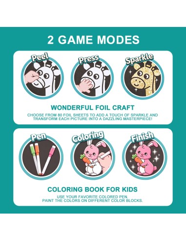 Scratch-Off Sticker Glossy Foil Animals Woopie - Set