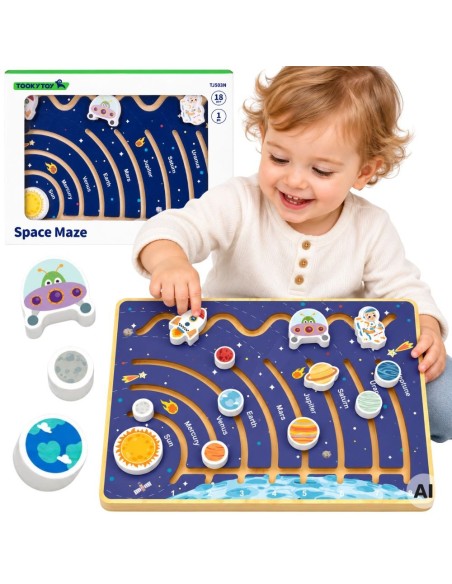 Auto-Bedienfeld Tooky Toy – Holzlenkrad