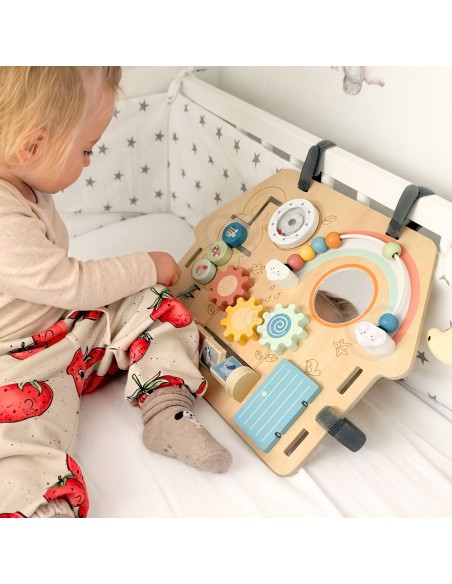 Motorik-Tafel 2-in-1 8-tlg. Klassische Dörfer – Holz-Lernspielzeug