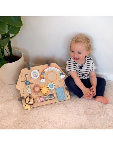 Motorik-Tafel 2-in-1 8-tlg. Klassische Dörfer – Holz-Lernspielzeug