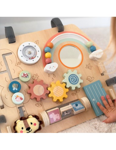 Motorik-Tafel 2-in-1 8-tlg. Klassische Dörfer – Holz-Lernspielzeug