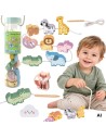 WOOPIE GREEN Montessori ZOO Threading Blocks 13 pieces for children