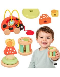 Holz-Eduktionsset Marienkäfer 3-in-1 TOOKY TOY