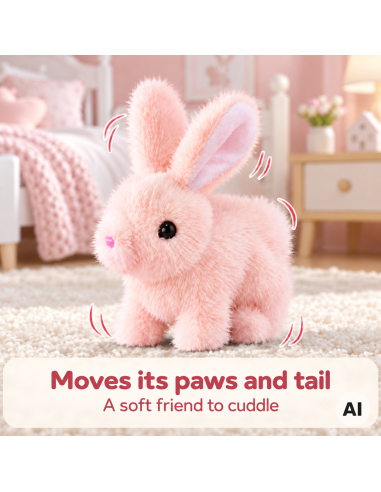 Interactive Plush Bunny on a Leash Woopie - Walking Kica