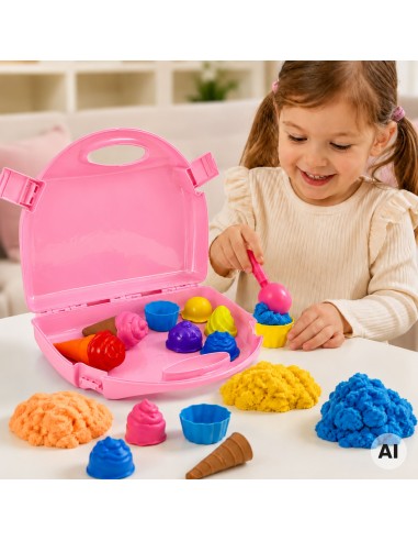 SAND FAIRY Kinetische Sandsets Eisdiele - Kreatives Spielzeug