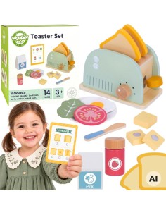 Wooden Breakfast Set with Toaster - Woopie Kids Kitchen