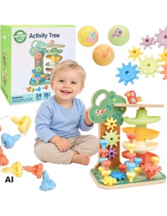 WOOPIE GREEN Drzewko Aktywności Kulodrom Montessori 4w1 2