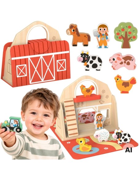 My First Farm Wooden WOOPIE Set – Educational Fun 18m+