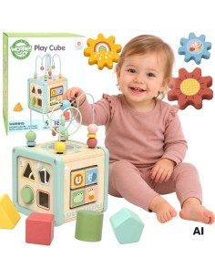 WOOPIE GREEN Wooden Activity Cube - Educational Sorter