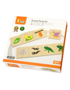 Drewniane Puzzle Rosnące zwierzątka i rośliny Viga Toys 2