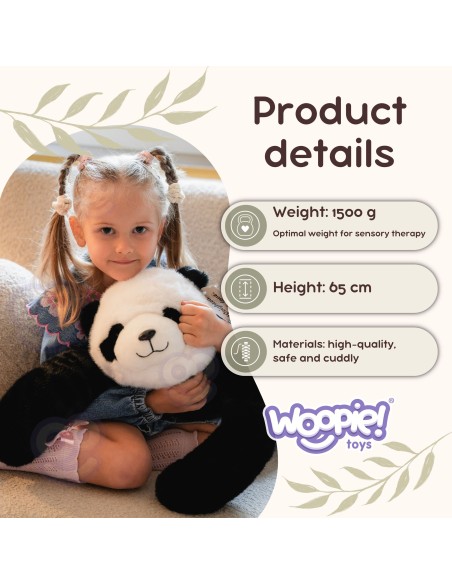 „Woopie“ svorio pliušinė panda 65 cm - antistresinė dovana!