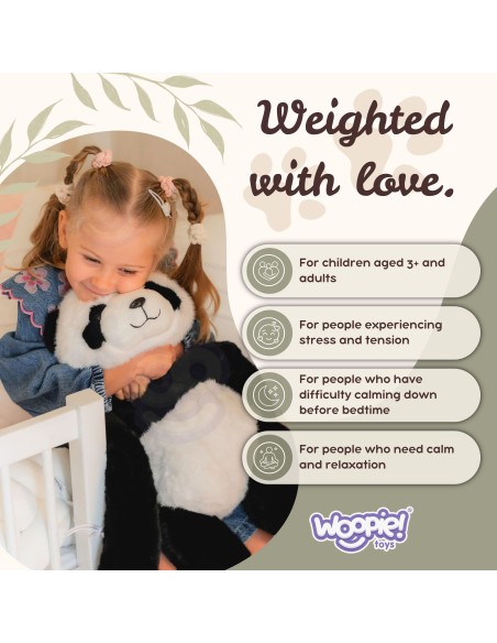 „Woopie“ svorio pliušinė panda 65 cm - antistresinė dovana!