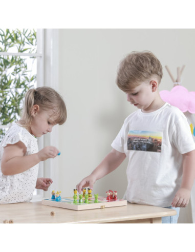 Drewniana gra Ludo Chińczyk Viga Toys