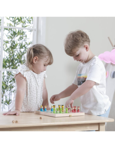 Drewniana gra Ludo Chińczyk Viga Toys