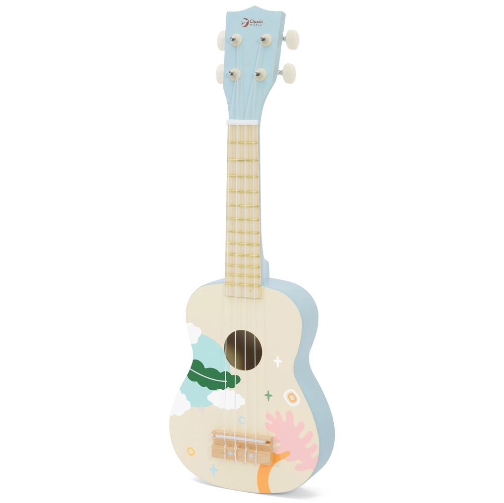 Niebieska Melodia - Drewniane Ukulele dla Malucha