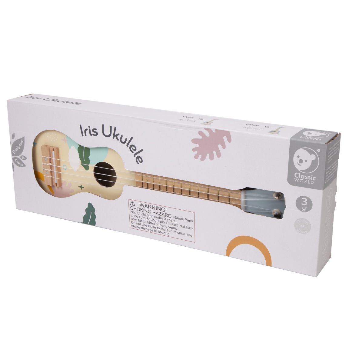Niebieska Melodia - Drewniane Ukulele dla Malucha