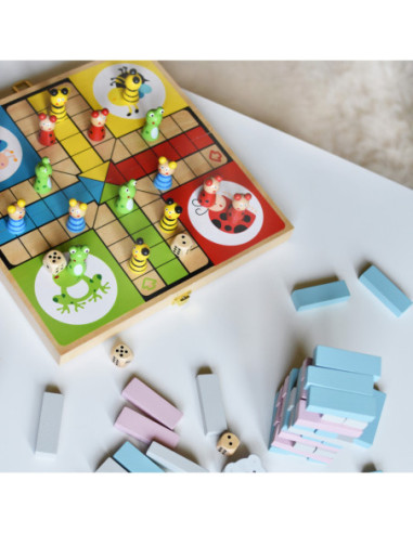 Drewniana gra Ludo Chińczyk Viga Toys