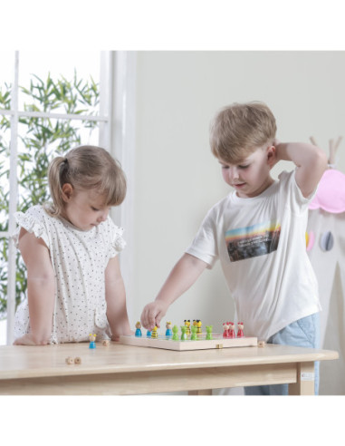 Drewniana gra Ludo Chińczyk Viga Toys