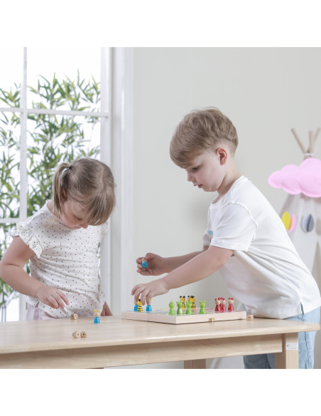 Drewniana gra Ludo Chińczyk Viga Toys