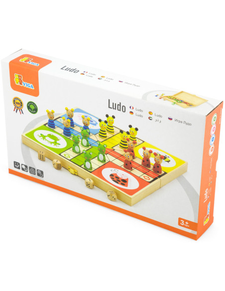 Drewniana gra Ludo Chińczyk Viga Toys