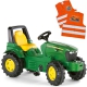 Rolly Toys John Deere Traktor na Pedały z Łyżką + Kamizelka Odblaskowa dla Dzieci Gratis