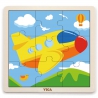 VIGA Handy Wooden Puzzle Airplane 9 pieces