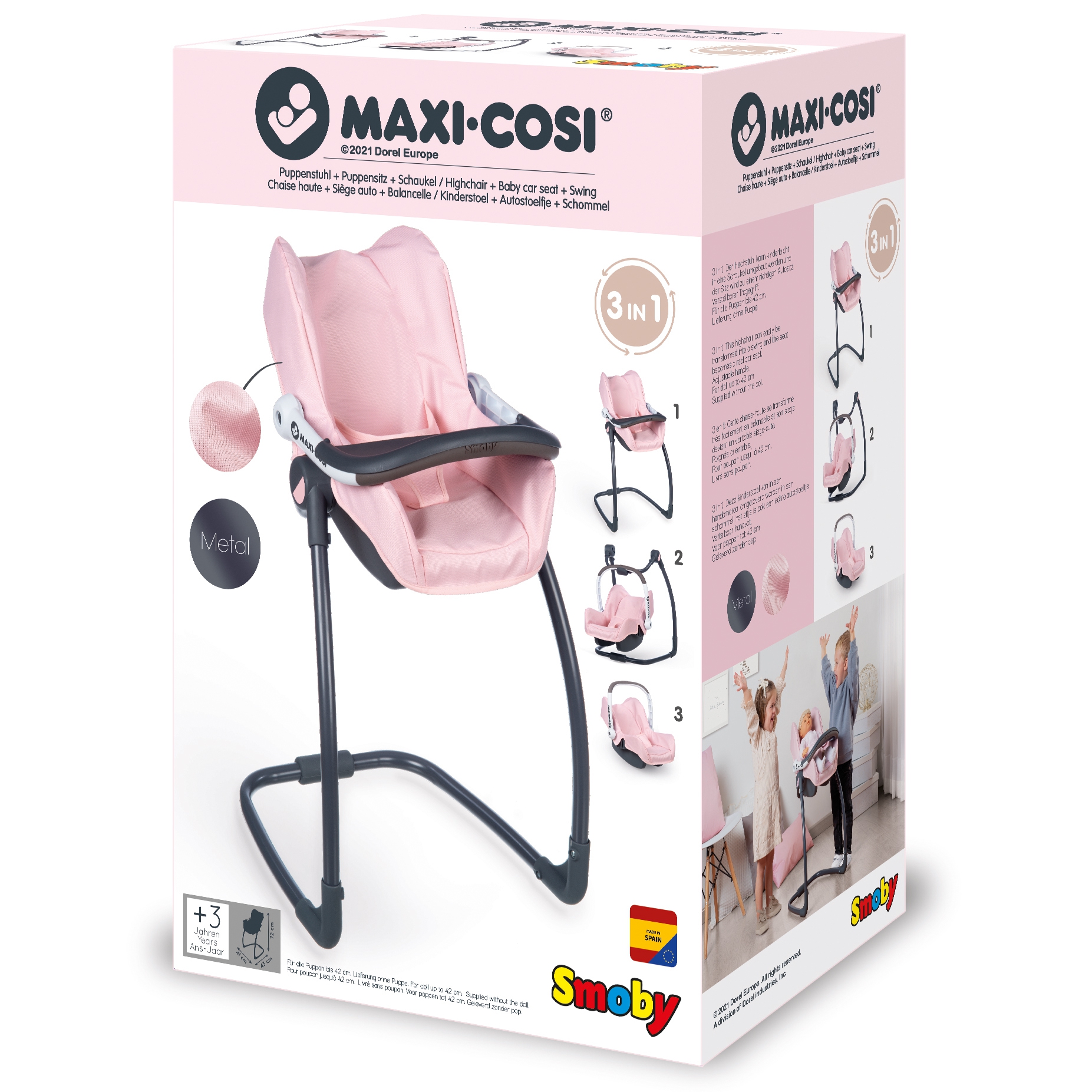 Krzesełko do karmienia maxi cosy quinny 3w1 dla lalki nosidełko bujak