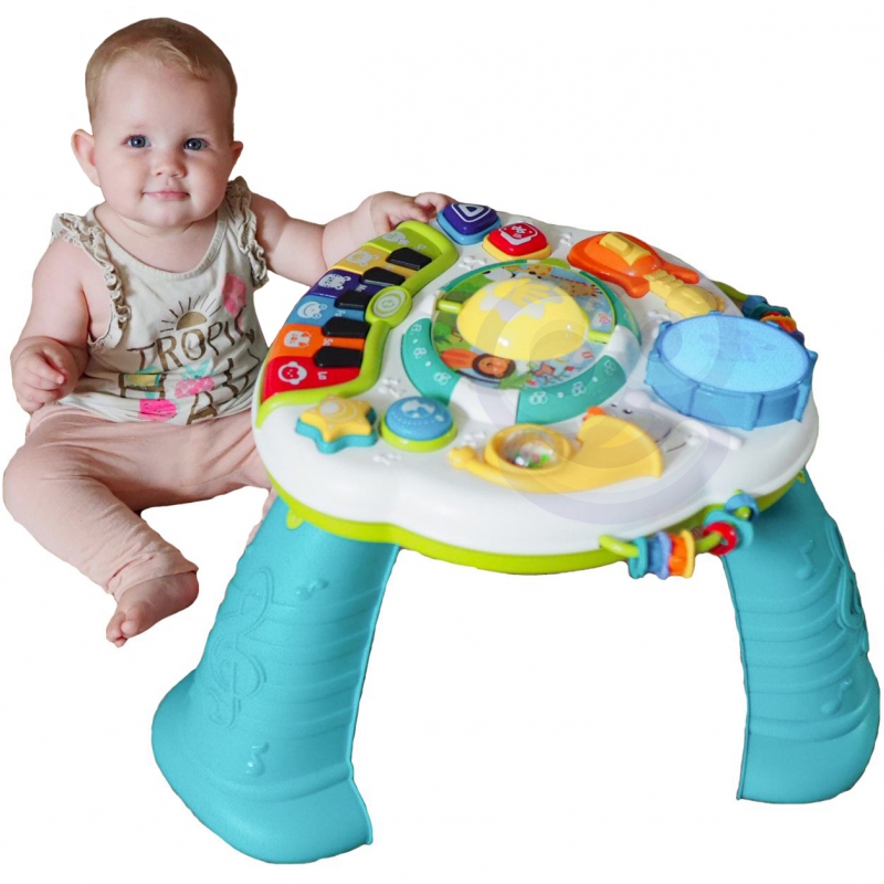 WOOPIE Interaktywny Wielofunkcyjny Stolik Edukacyjny Instrumenty Światło + USB Bluetooth