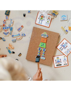 Drewniana Przybijanka Roboty 45 elementów Viga Toys 2