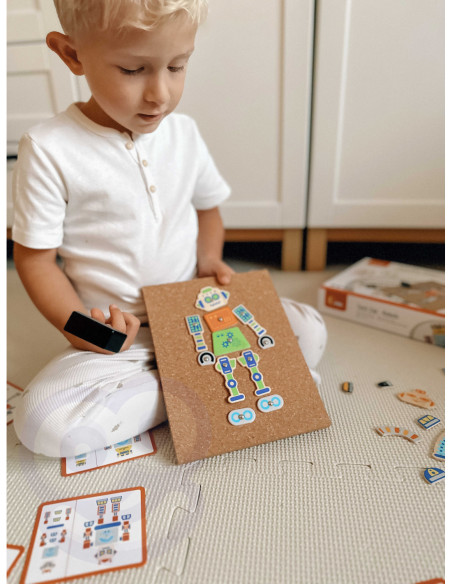 Drewniana Przybijanka Roboty 45 elementów Viga Toys