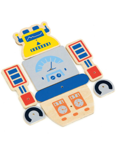 Drewniana Przybijanka Roboty 45 elementów Viga Toys