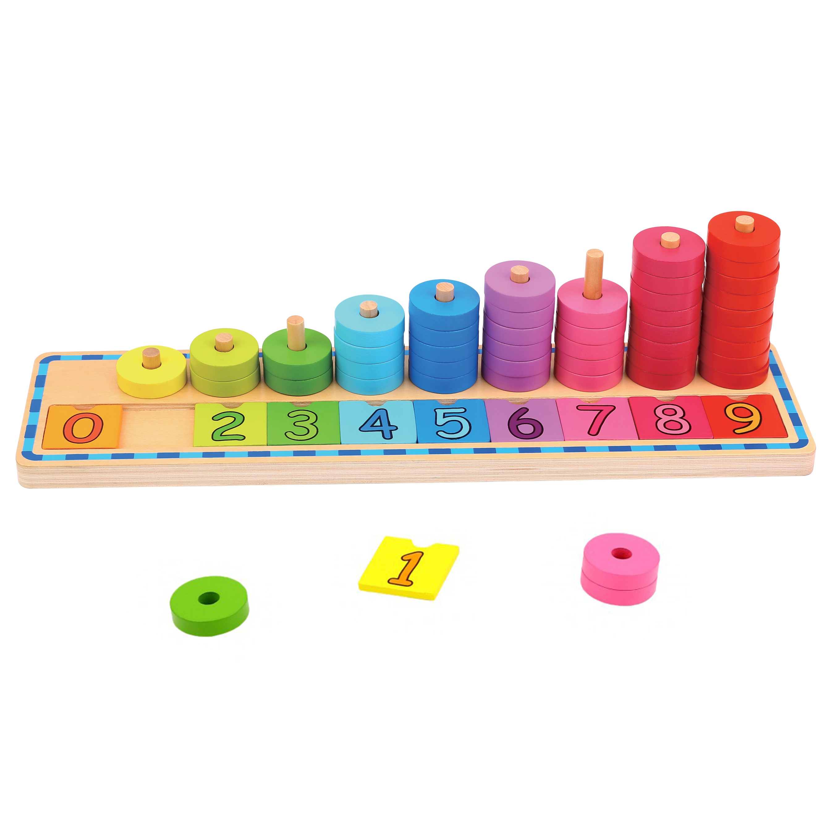 Układanka nauka liczenia i kolorów montessori 56 el.