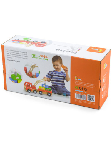 Drewniany Dźwig z kontenerami Viga Toys