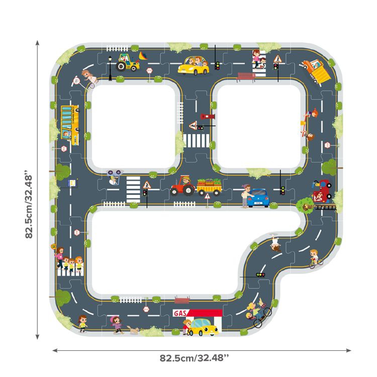 Droga puzzle dla dzieci autostrada makieta 21 el. certyfikat fsc