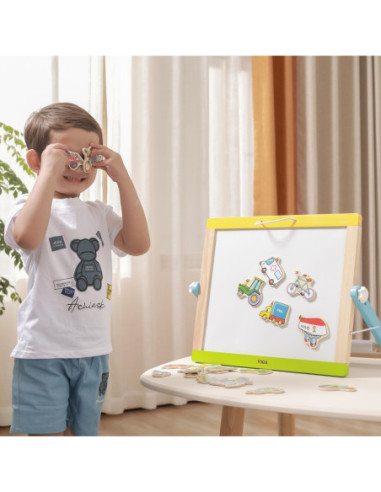 Drewniany zestaw magnesów Pojazdy Viga Toys