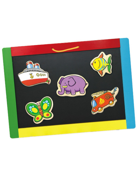 Drewniany zestaw magnesów Pojazdy Viga Toys