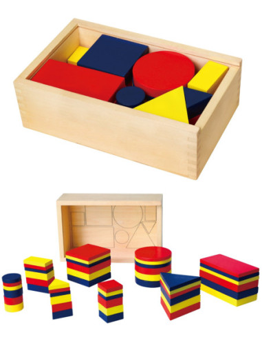 Drewniane Klocki logiczne Figury geometryczne Viga Toys
