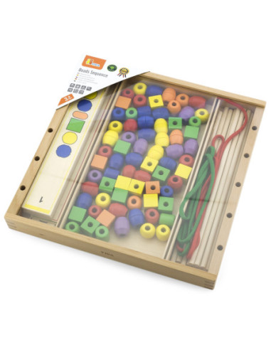 Drewniana Gra edukacyjna Logiczne koraliki Viga Toys