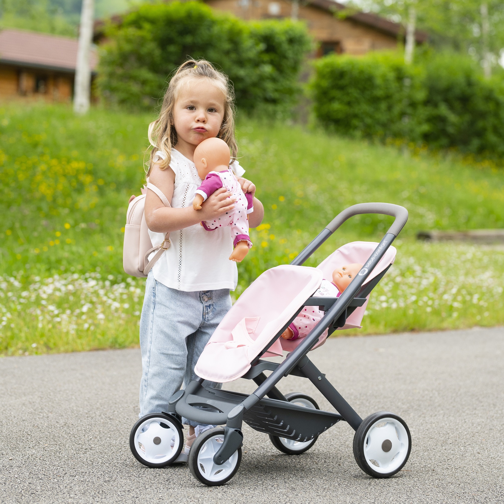 Wózek dla lalek maxi cosi quinny spacerówka dla bliźniąt