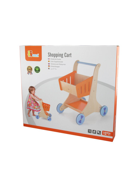 Drewniany Wózek sklepowy na zakupy Viga Toys