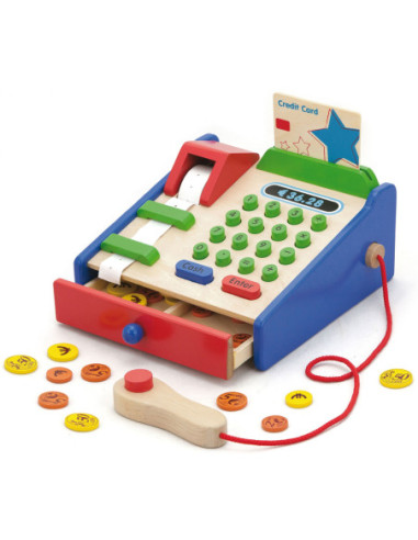 Drewniana Kasa sklepowa z akcesoriami Viga Toys