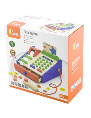 Drewniana Kasa sklepowa z akcesoriami Viga Toys