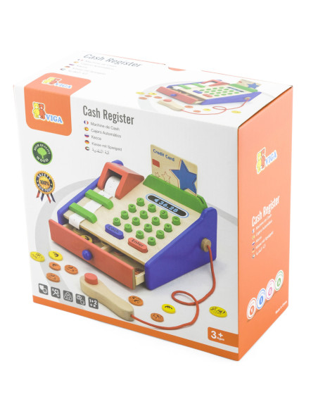 Drewniana Kasa sklepowa z akcesoriami Viga Toys