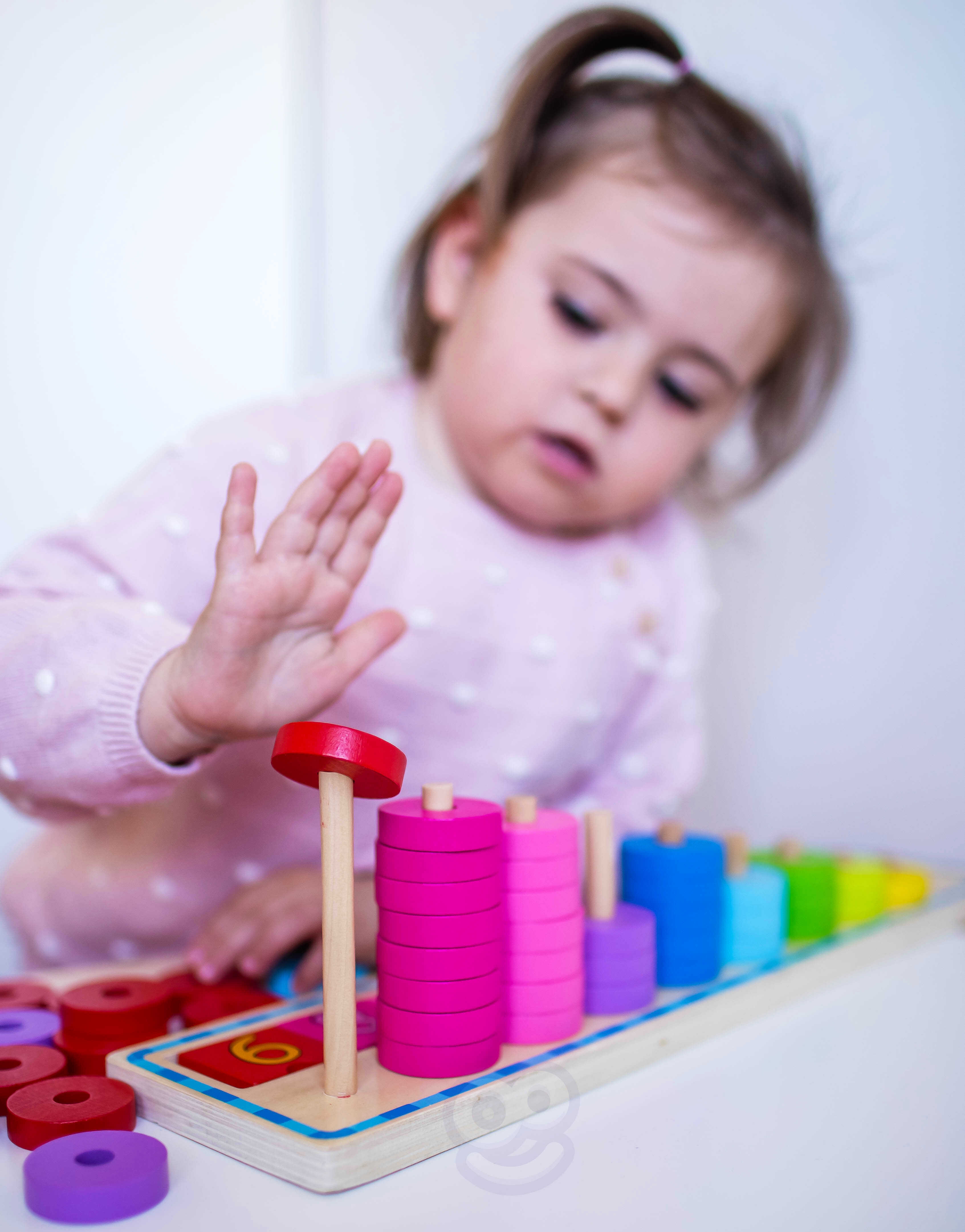 Układanka nauka liczenia i kolorów montessori 56 el.
