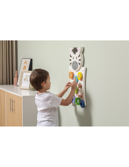 Drewniana Gra Dopasuj kształty Zebra Viga Toys