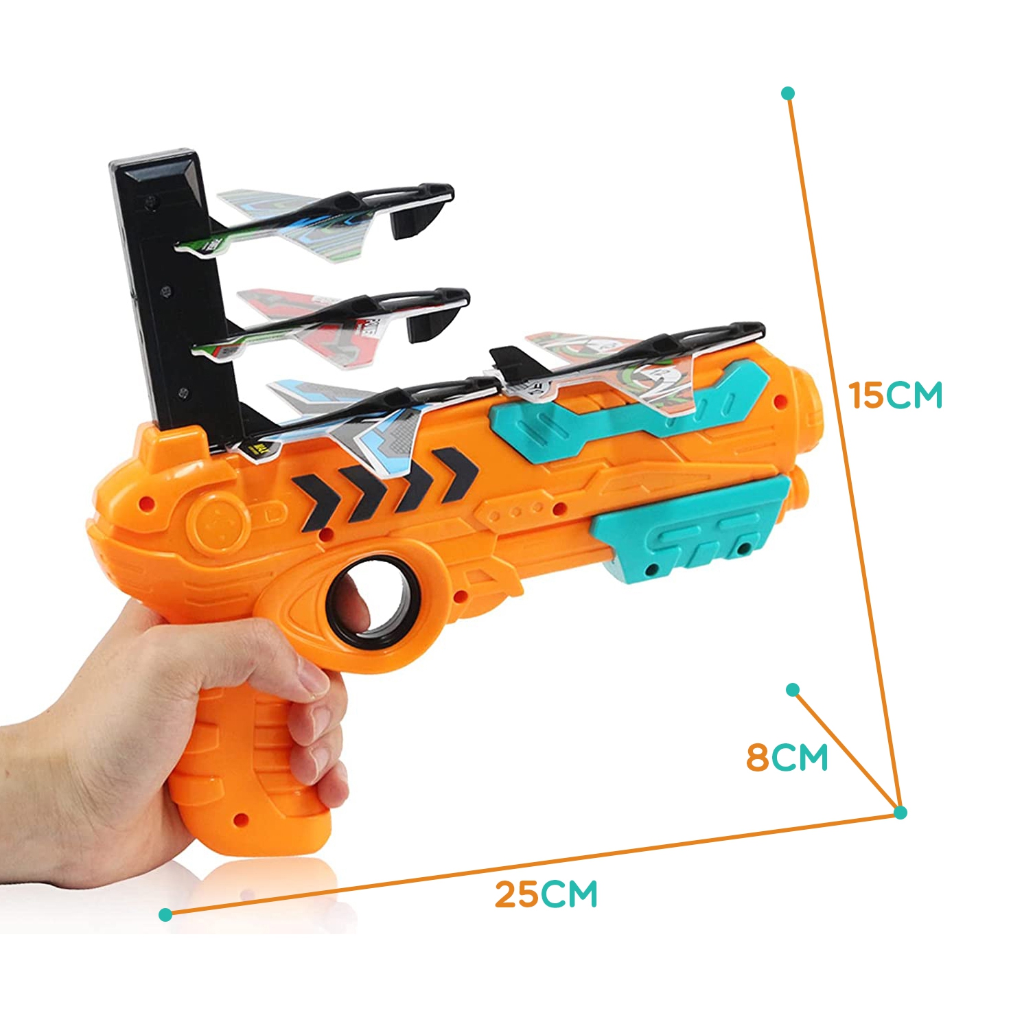 Pistolet wyrzutnia samolotów automatyczna + 4 samoloty