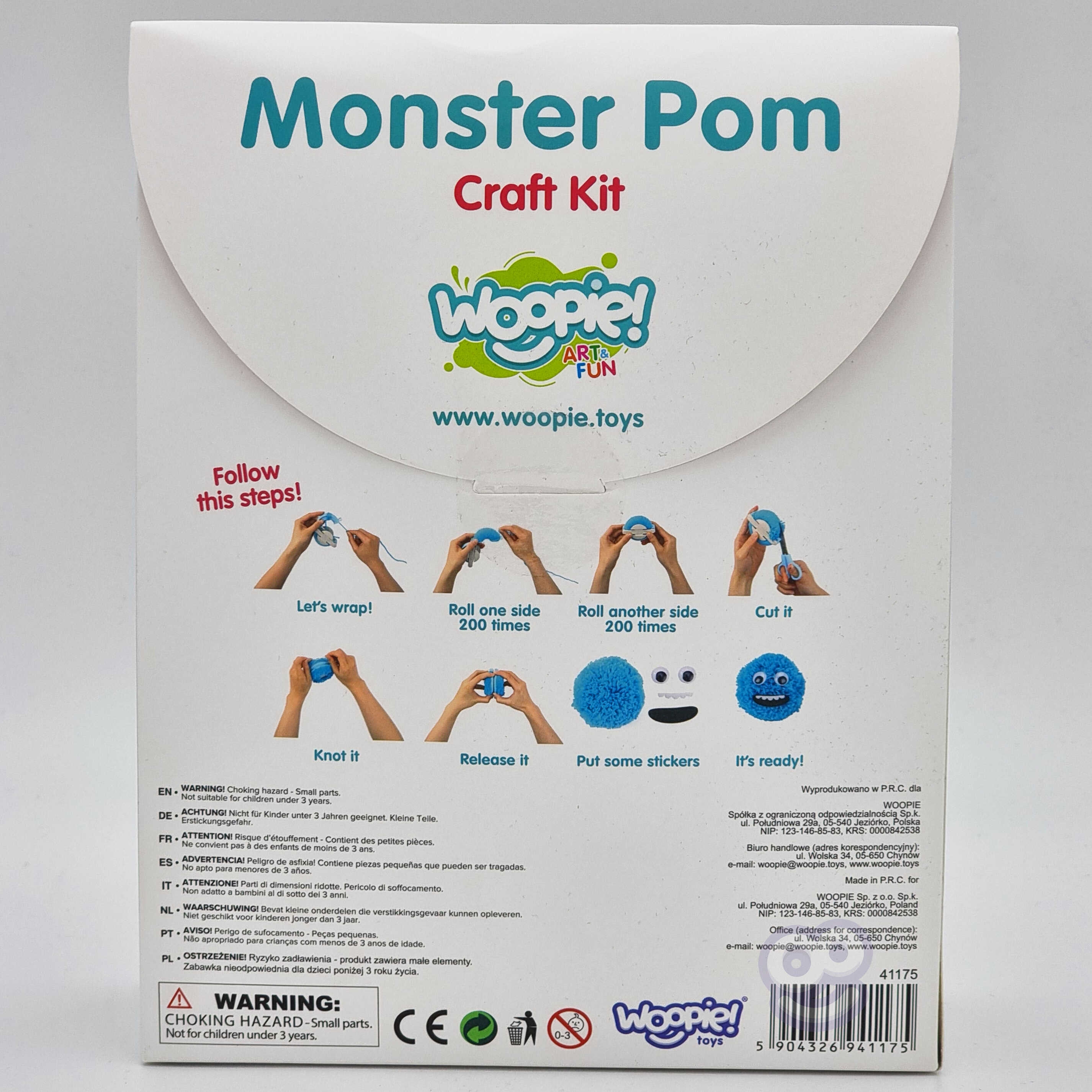 Zestaw kreatywny zrób potworka monster pom