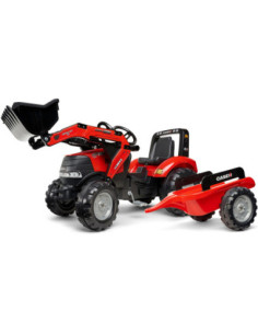 FALK Traktor na pedały Case LRX1130 z łyżką i przyczepą